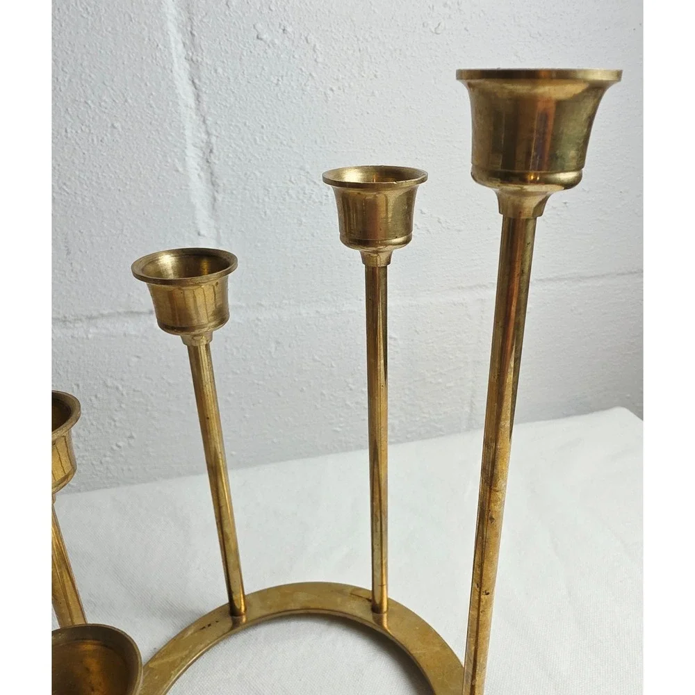 Beacon Hill Vintage Brass 6-Light Crescendo Taper Candle Holder